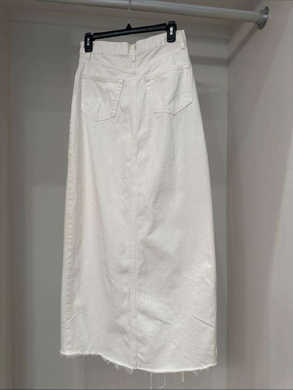 JBD small white denim frayed maxi skirt. Great condition - Picture 2 of 5